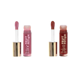 Milani Fruit Fetish Lip Oil 2pk in Blackberry Agave and Lychee Nectar front view