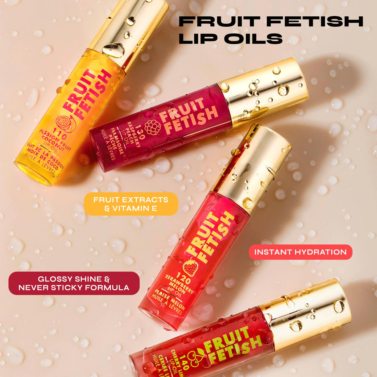 Milani Fruit Fetish Lip Oil Coco Cacao swatch on lips