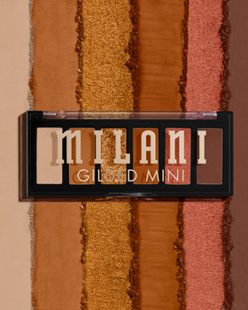 Milani Gilded Mini Eyeshadow Palette Champagne Problems open with visible shades