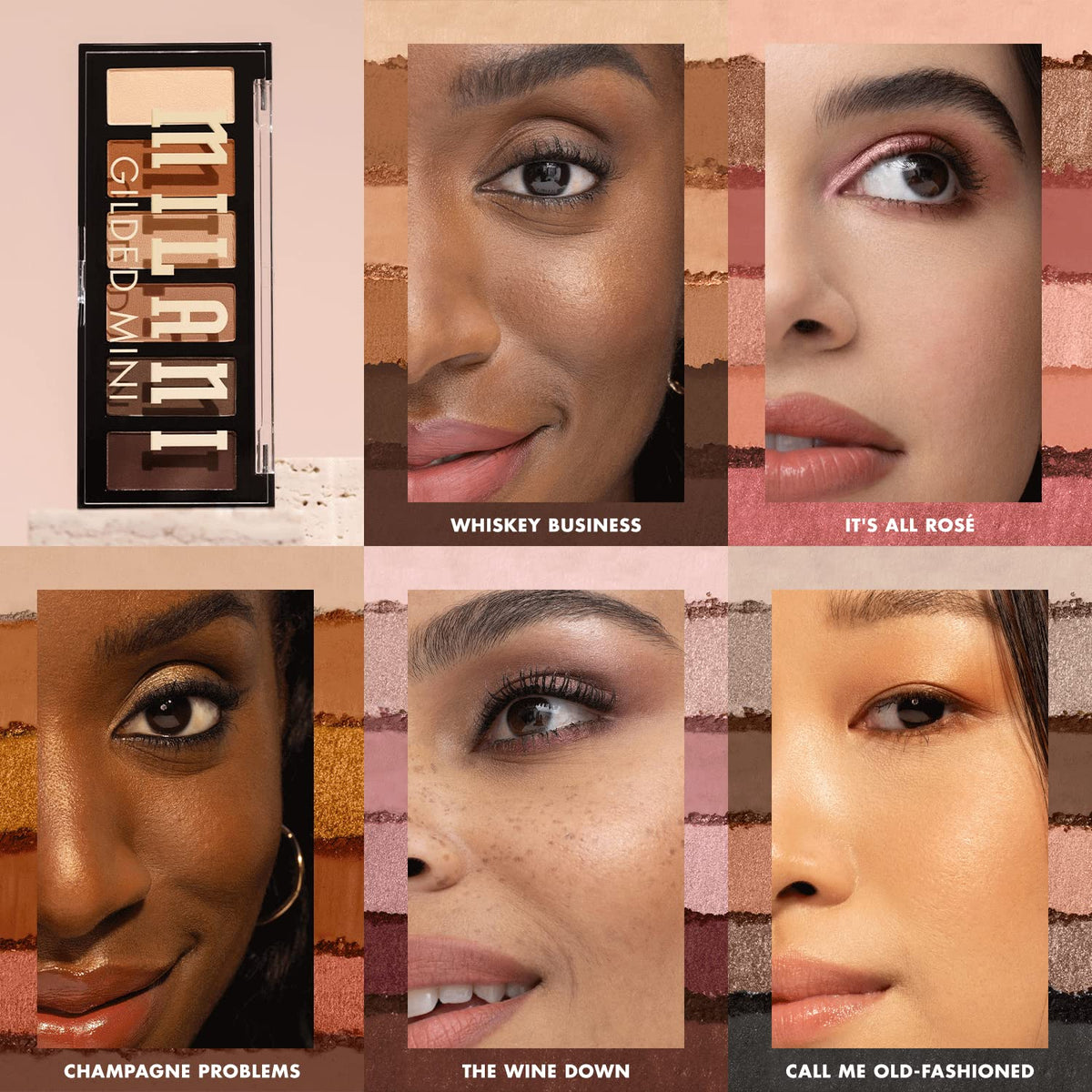 Milani Gilded Mini Eyeshadow Palette Champagne Problems with makeup brushes