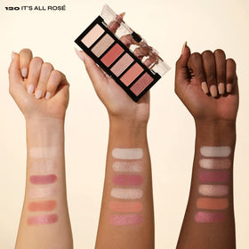 Milani Gilded Mini Eyeshadow Palette It's All Rose close-up of matte shades