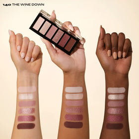Milani Gilded Mini Eyeshadow Palette The Wine Down swatches on skin