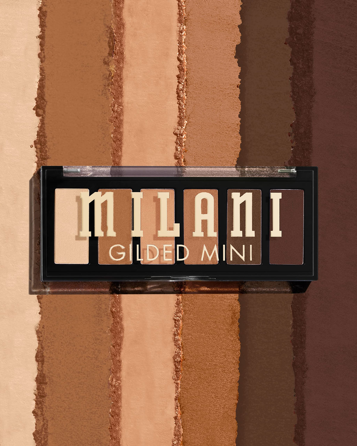 Milani Gilded Mini Eyeshadow Palette Whiskey Business open showing shades