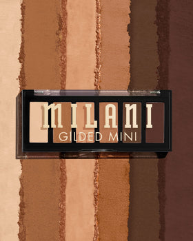 Milani Gilded Mini Eyeshadow Palette Whiskey Business open showing shades