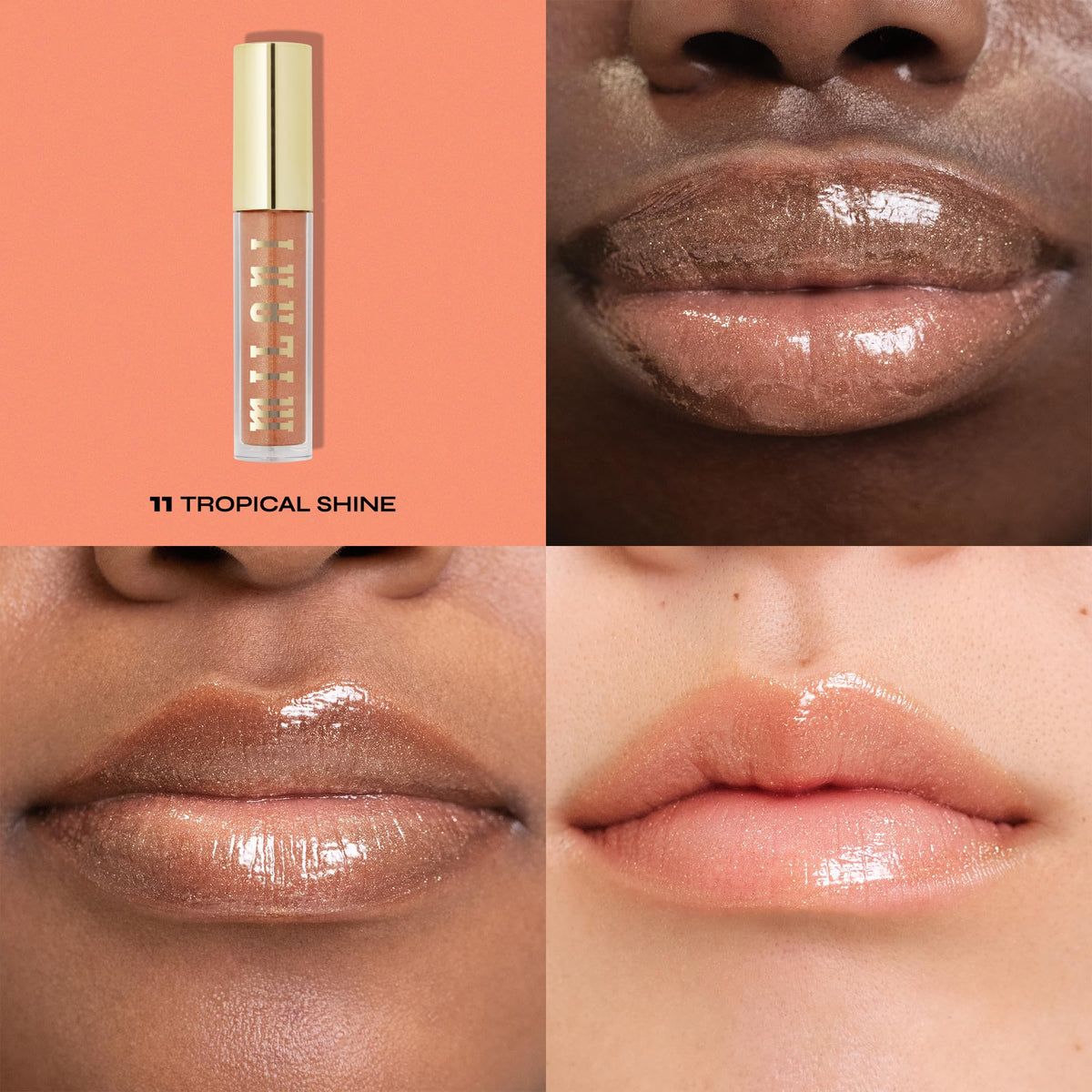 Milani lip gloss applicator close-up