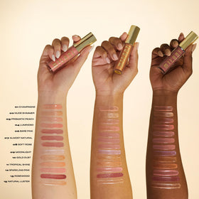 Milani lip gloss in various shades display