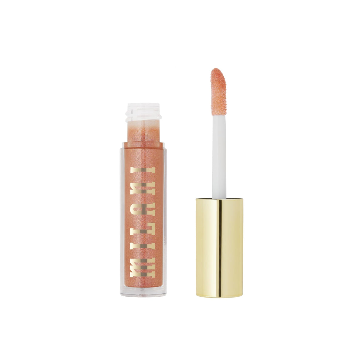 Milani lip gloss on model's lips