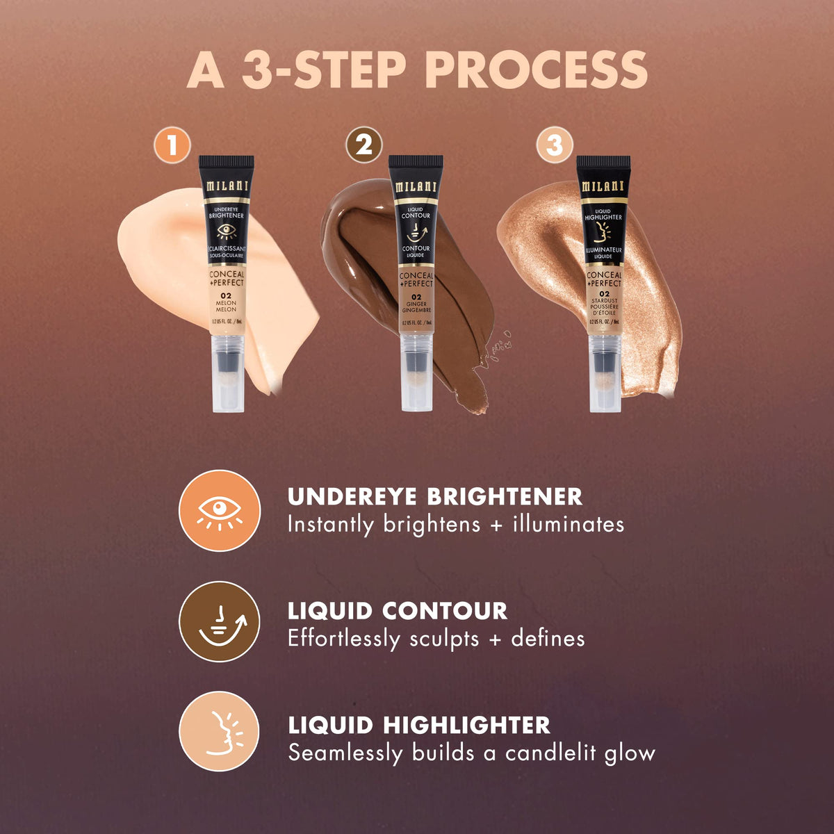 Milani Liquid Contour Ginger with targeted cushion applicator