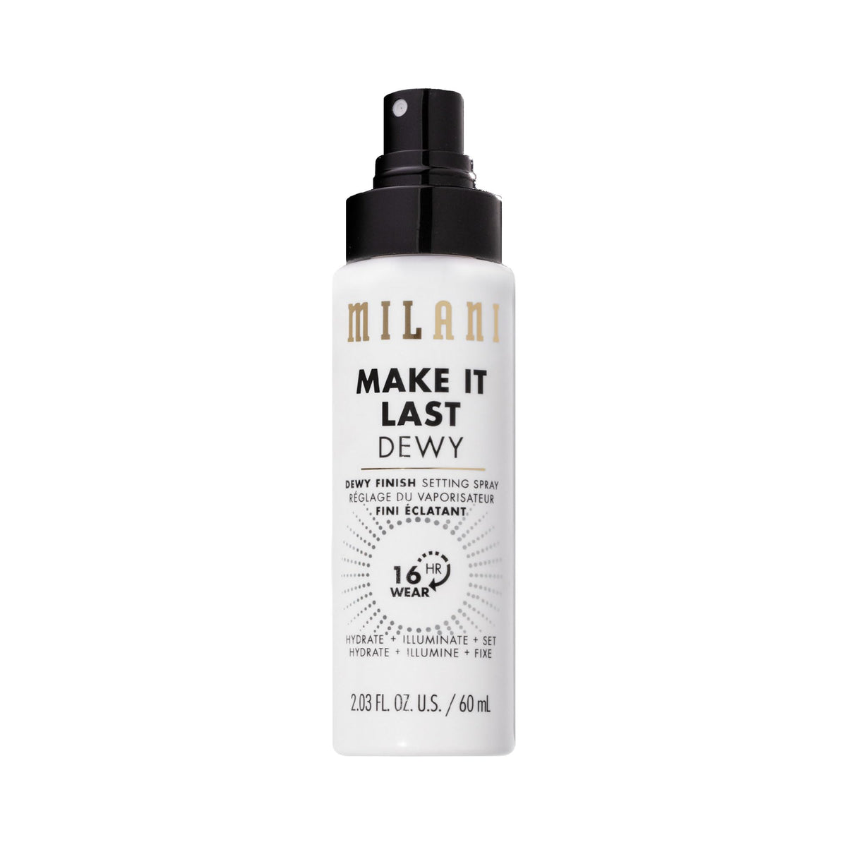 Milani Make It Last Dewy Setting Spray front view 82g