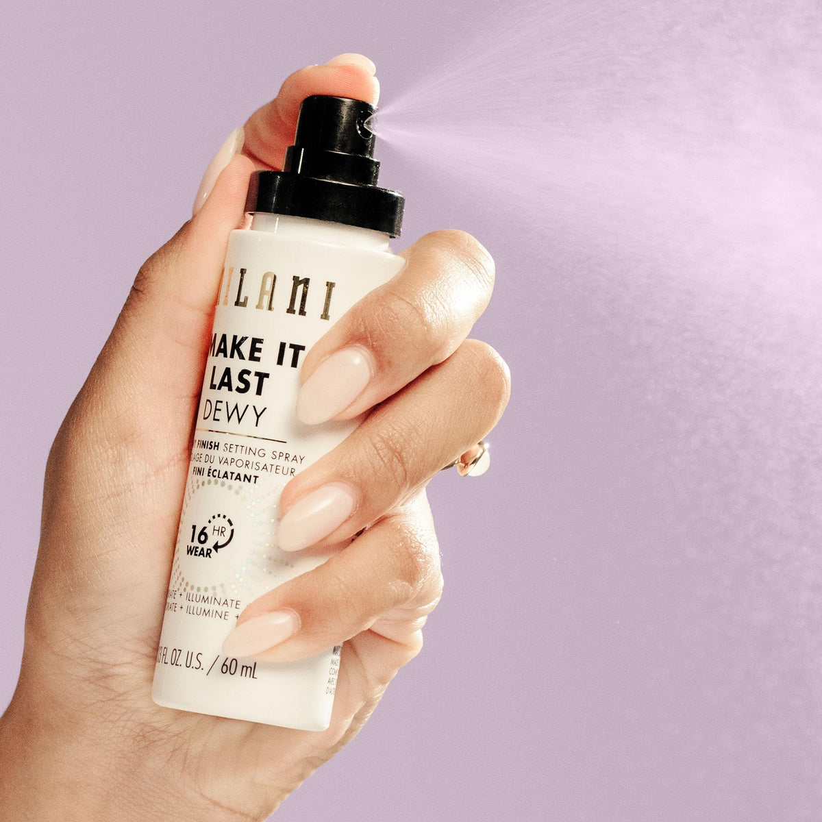 Milani Make It Last Dewy Setting Spray on vanity
