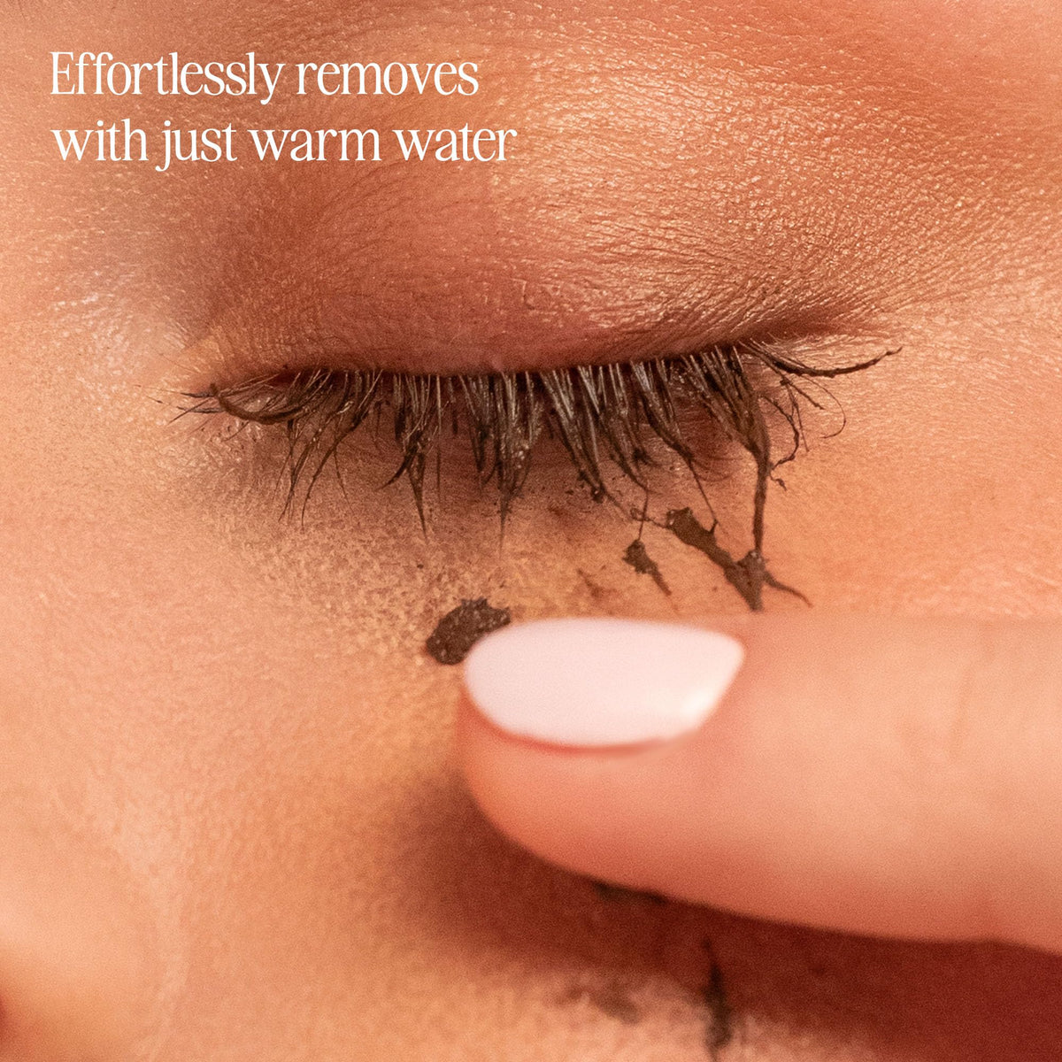 Milani mascara with warm water for easy removal