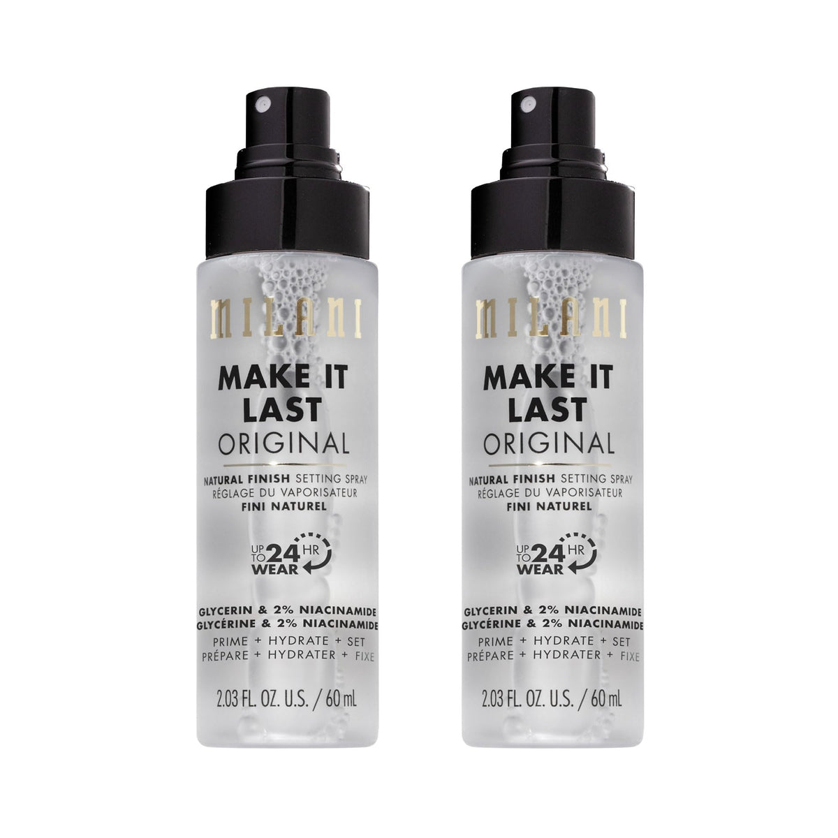 Milani Setting Spray + Primer 2-Pack front view