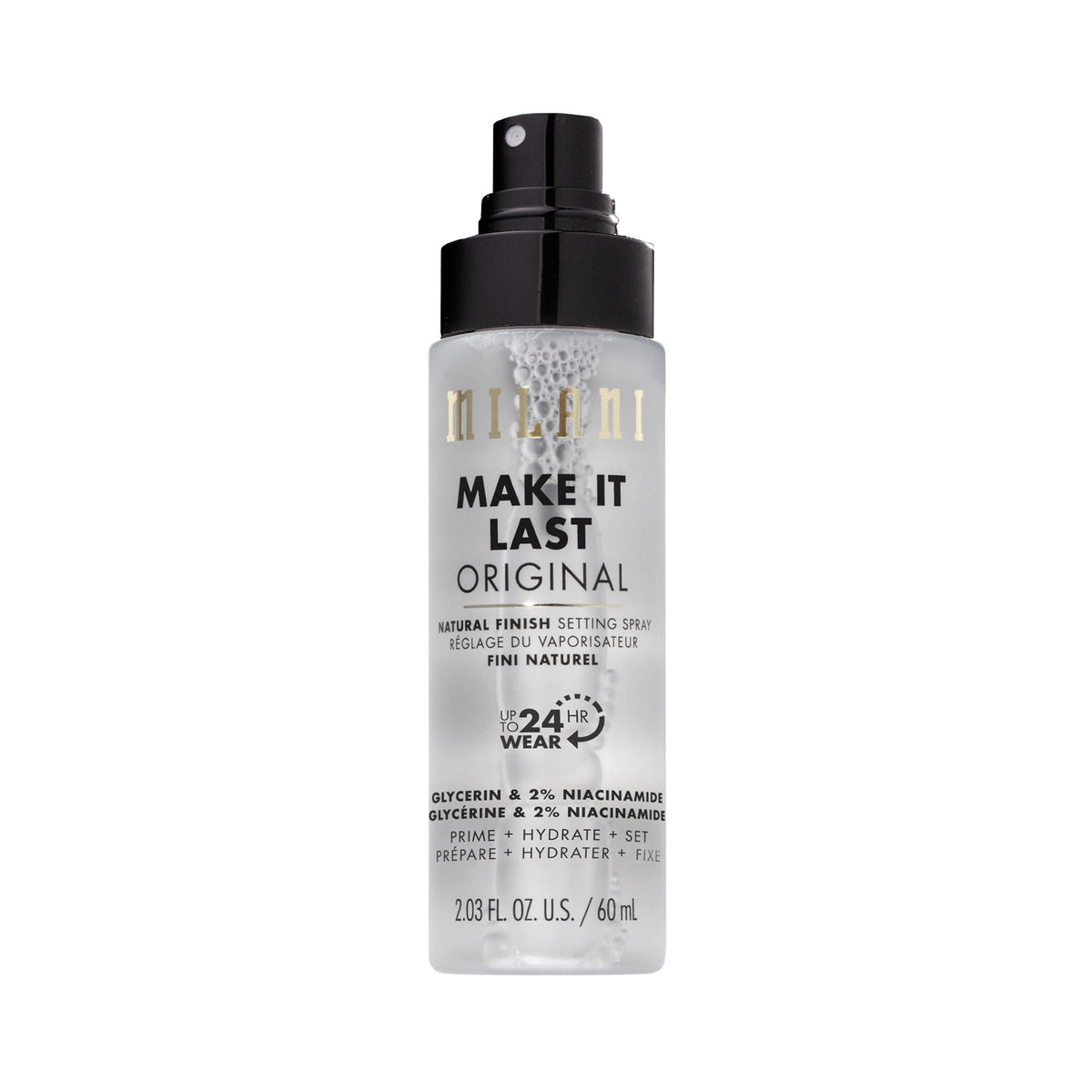 Milani Setting Spray + Primer front view 91g