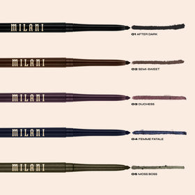 Milani Stay Put Eyeliner Pencil in different shades