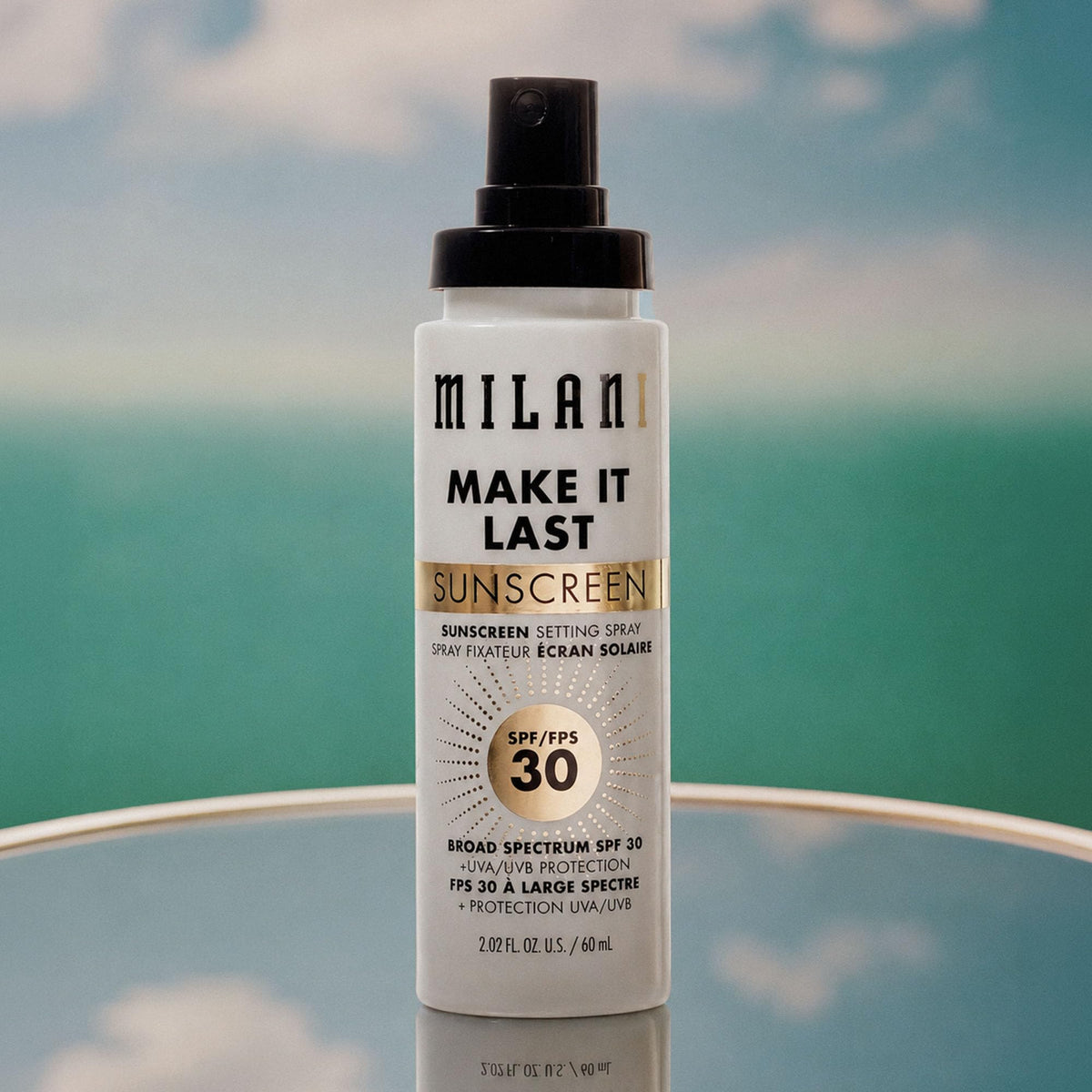 Milani Sunscreen Setting Spray close-up of nozzle