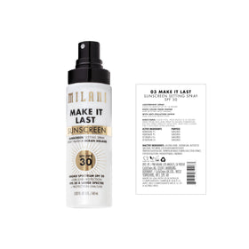 Milani Sunscreen Setting Spray SPF 30 bottle side view