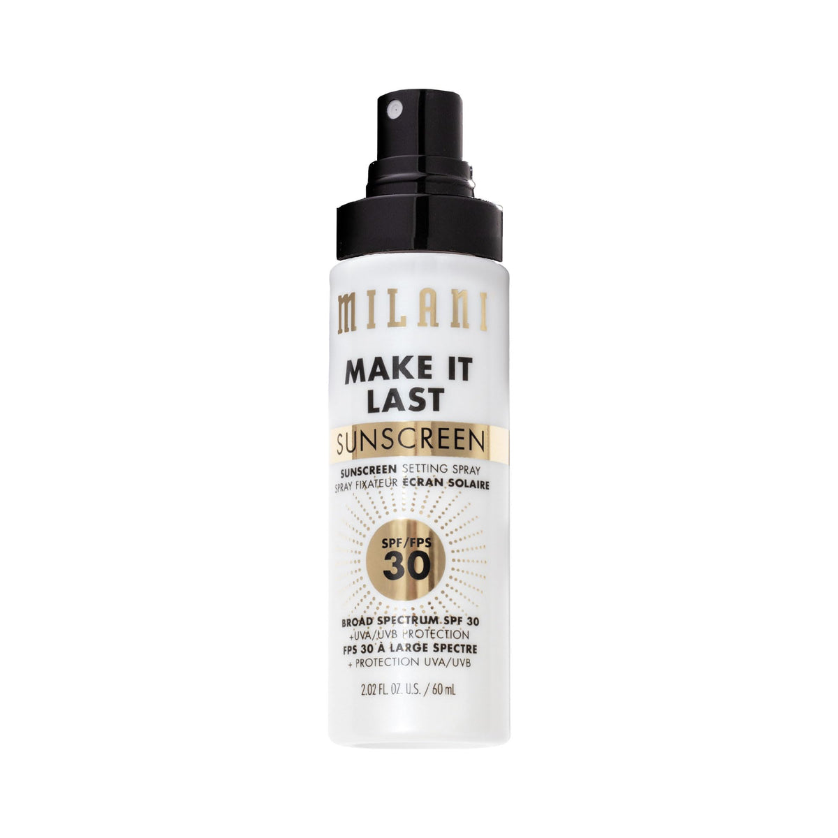 Milani Sunscreen Setting Spray SPF 30 front view