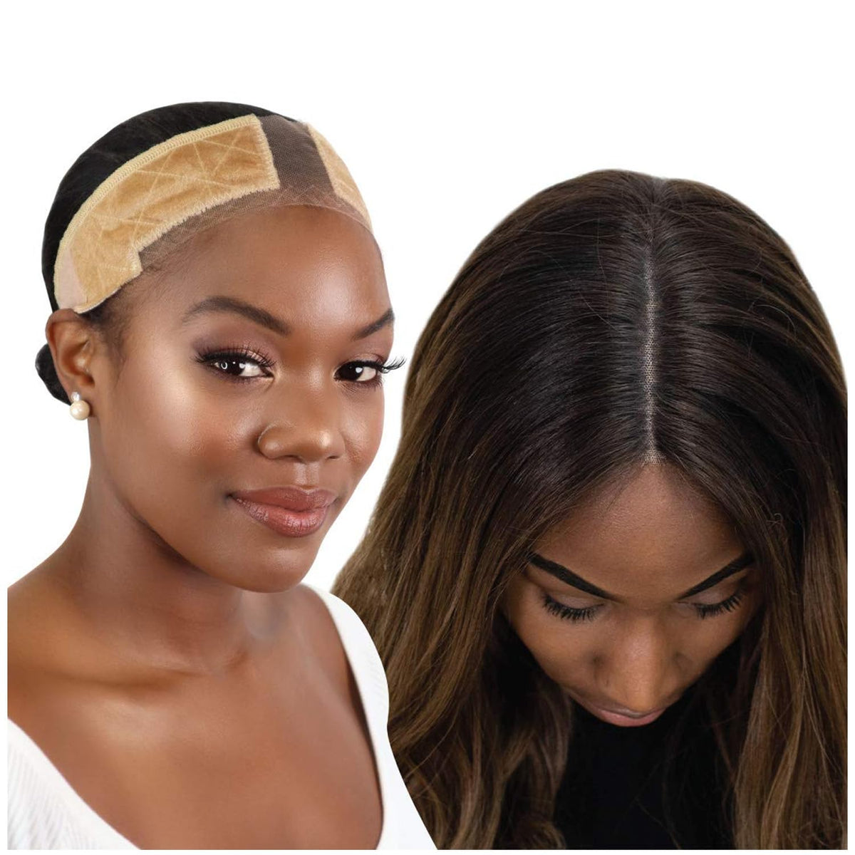 MILANO COLLECTION Wigrip adjustable lace wig band in nude colour