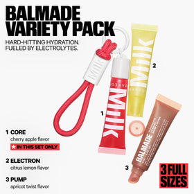Milk Makeup Balmade Hydrating Lip Balm keychain and balms