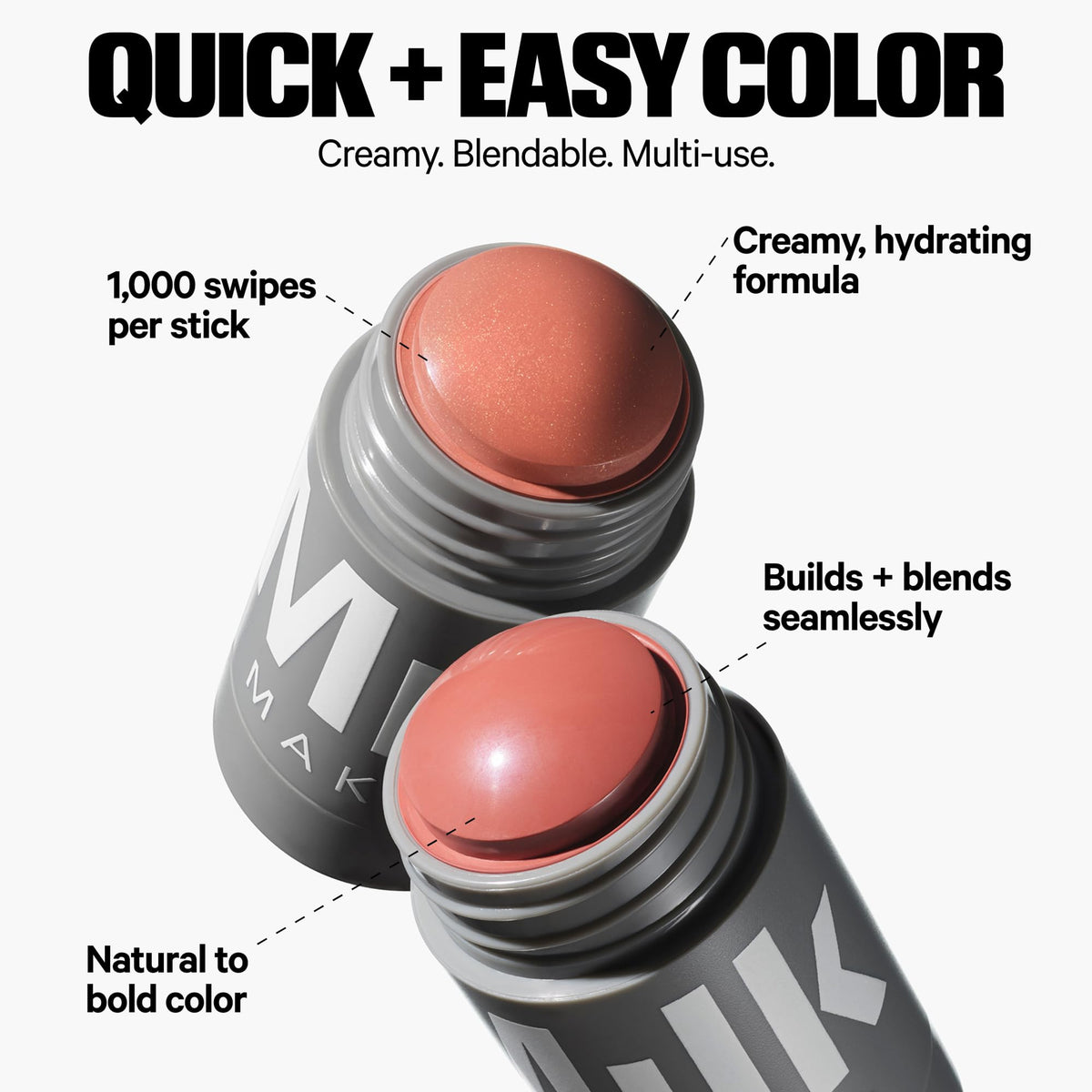 Milk Makeup Lip & Cheek Flip showing creamy texture