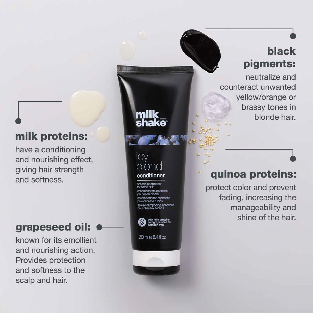 milk_shake Icy Blond Conditioner in a bathroom setting