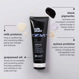 milk_shake Icy Blond Conditioner in a bathroom setting