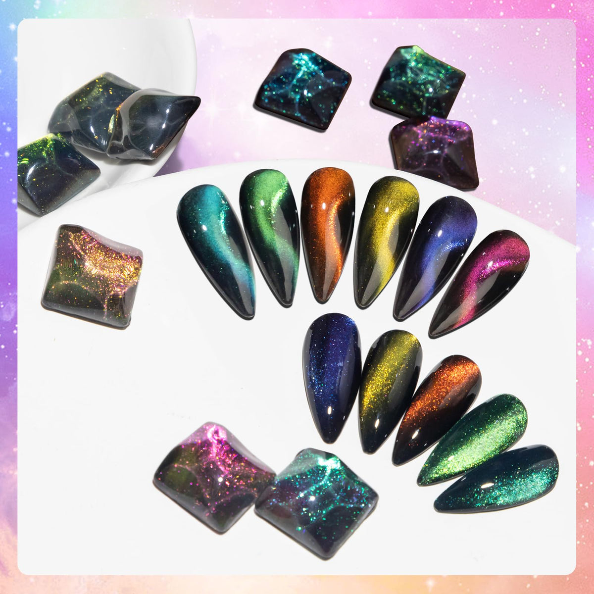 Milky Way effect using SUPWEE Cat Eye Gel Polish