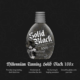 Millennium Tanning SOLID BLACK 100X Dark Tanning Lotion back view