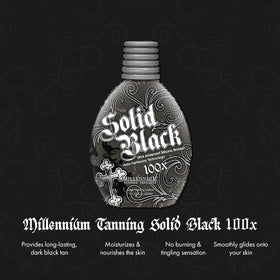 Millennium Tanning Solid Black 100X Dark Tanning Lotion with pump