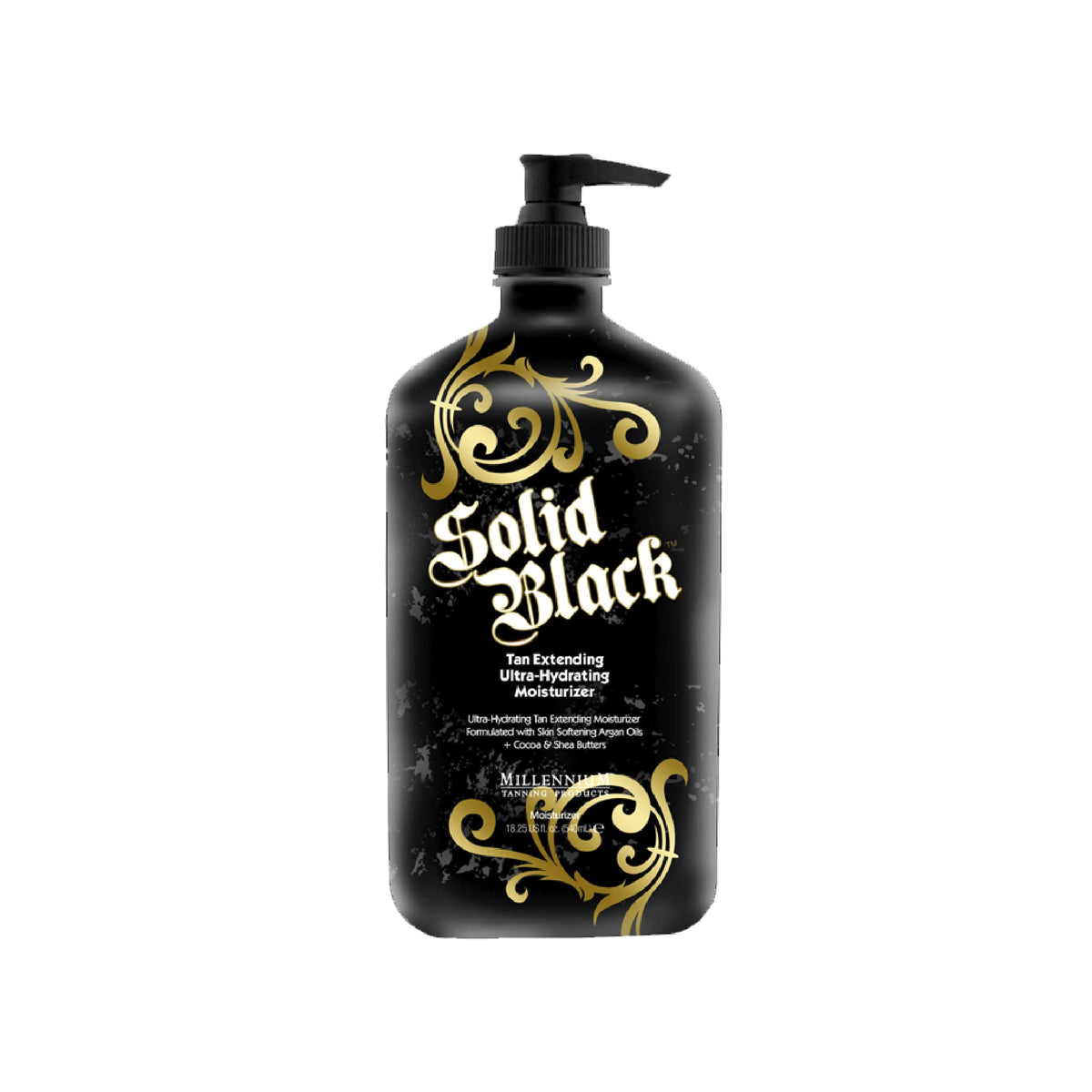 Millennium Tanning Solid Black Tan Extender Moisturizer front view