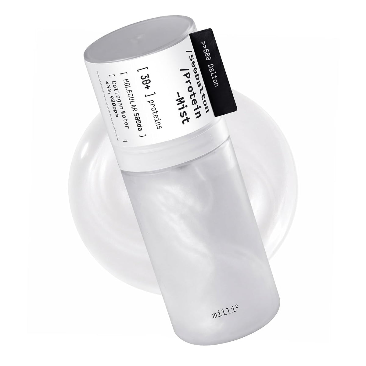 millimilli 500 Dalton Protein Mist front view with spray nozzle