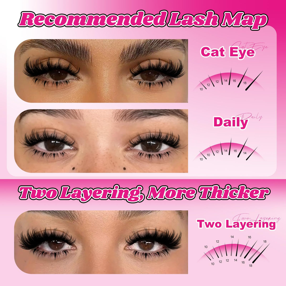 MilyBest Cove Lash Clusters Kit with bottom lashes displayed