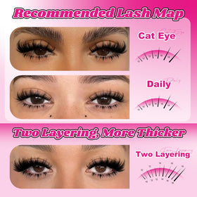 MilyBest Cove Lash Clusters Kit with bottom lashes displayed