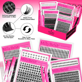 MilyBest eyelash and eyebrow brushes set