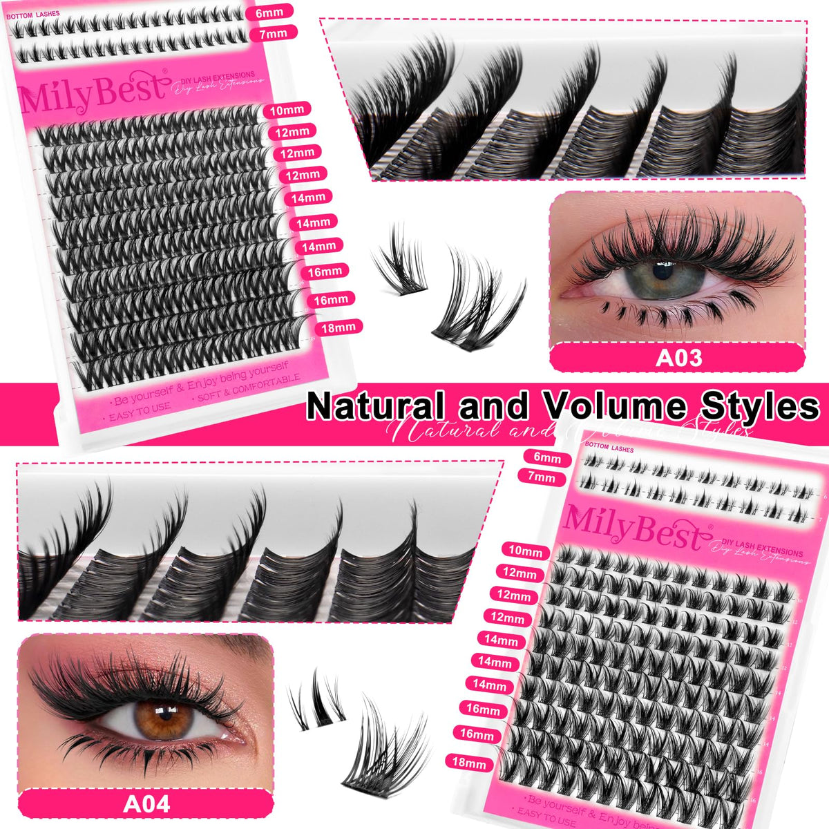 MilyBest eyelash tweezers for precise application