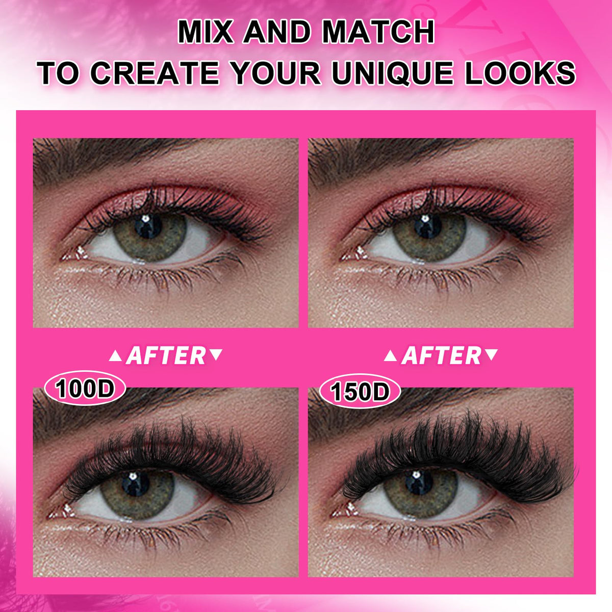 MilyBest Fluffy Lash Clusters applied on model's eyes