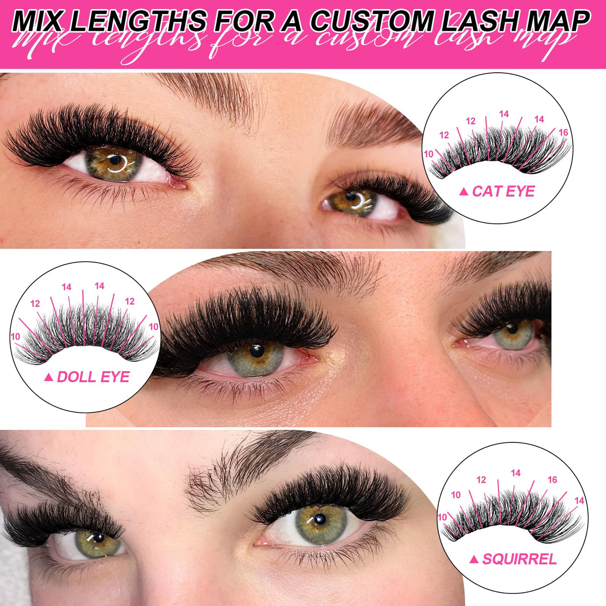 MilyBest Fluffy Lash Clusters Kit with flexible band detail