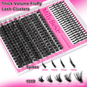 MilyBest Lash Clusters 100D D Curl applied on model's eyes