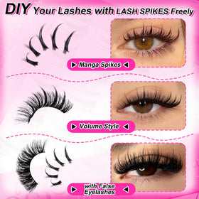 MilyBest Lash Clusters 100D D Curl side view showing fluffy volume