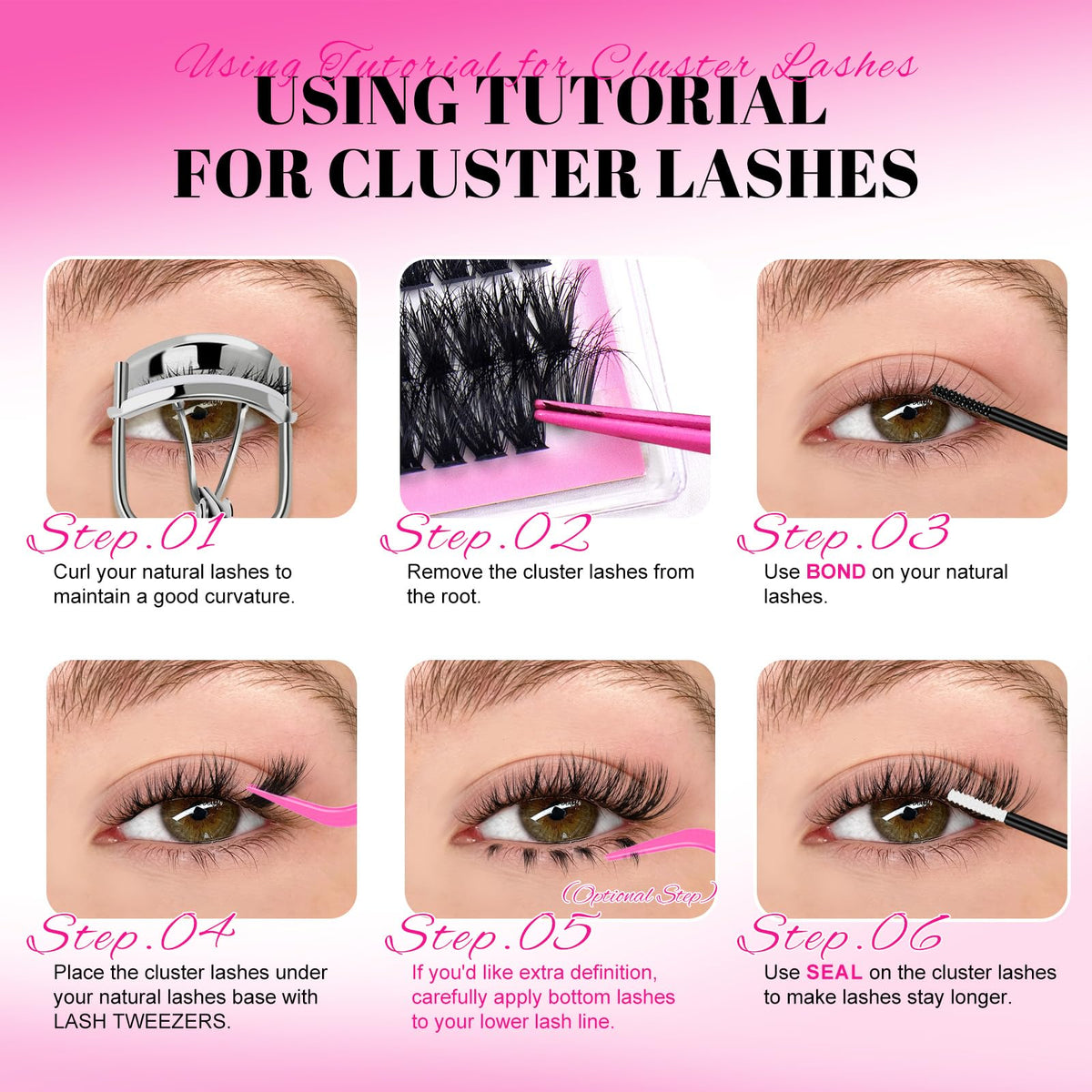 MilyBest lash clusters kit packaging and contents overview