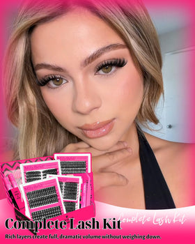MilyBest Lash Clusters Kit showing different lash styles