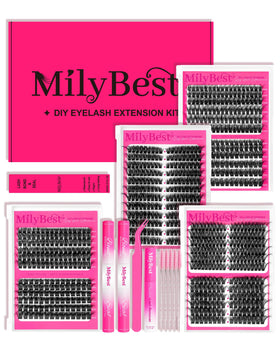 MilyBest Lash Clusters Kit with 864 pcs and accessories