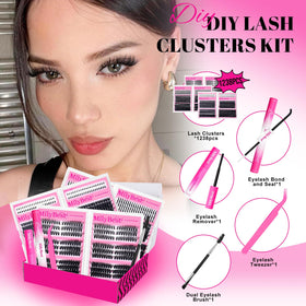 MilyBest lash clusters showing various lengths and styles