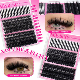 MilyBest lash tweezers and double-ended brushes included in kit