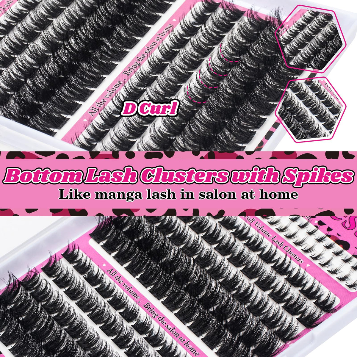 MilyBest Mist Lashes Clusters Kit with different lash lengths