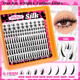 MilyBest Rozen Cluster Lashes in the kit