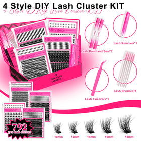 MilyBest spiky bottom lash clusters 6mm-7mm close-up