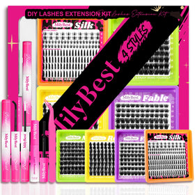 MilyBest Spiky Lash Clusters Kit with four styles and accessories