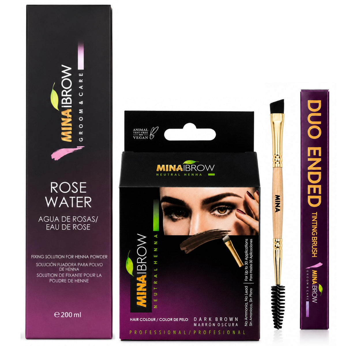 MinaiBrow Henna Hair Tint Kit lifestyle use
