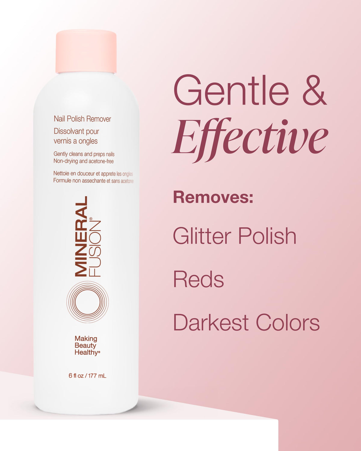 Mineral Fusion Nail Polish Remover packaging close-up